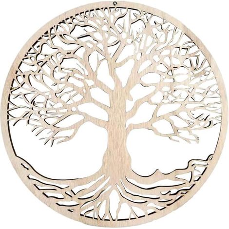 Décoration murale - Arbre de Vie - Décoration murale Arbre de Vie - 28 cm x 0,5 cm - Bois (1/5)