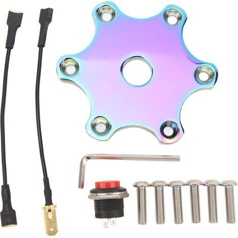 75 mm Volant Kit Couvercle Bouton Klaxon Hexagonal Plaque Universel pour 6 Vis Volant (1/5)