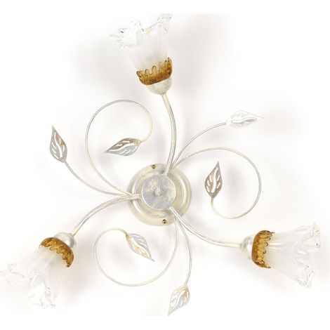 Plafonnier, Métal, E14, Argent, 3 luci (1/2)