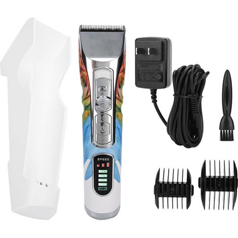 Tondeuse à cheveux électrique professionnelle rechargeable, coupe-cheveux réglable, machine à couper les cheveux, prise américaine 110-240V (1/5)