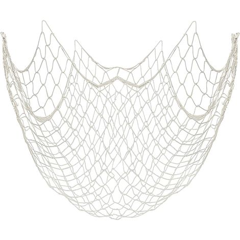 Filet de Peche Décoratif,Decoration Pirate,Filet de Pêche,12M(Blanc Cassé) (1/5)