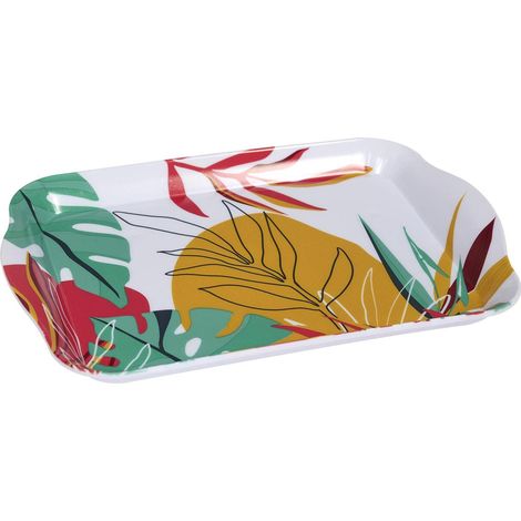 Plateau de Service "Paradis Exotique" 21cm Multicolore (1/4)