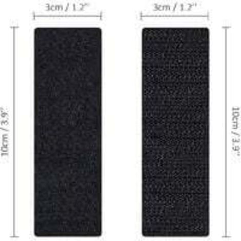 20 doppelseitige Klettstreifen (3 x 10 cm), 3M Extra Starkes Klettband, Rechteckig, Sortiertes Klebeband, DOLASO (1/3)
