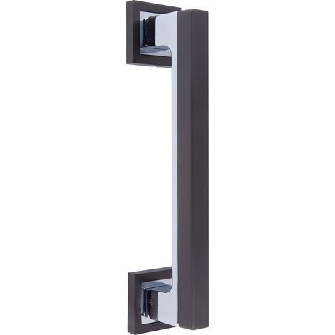 Manillón Zamak Grafito Roseta Cuadrada Puertas 240mm (1/2)
