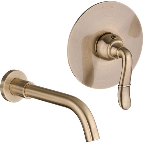 PaulGurkes Waschtischarmatur Bronze Unterputz Retro Antik Waschschalenarmatur (1/5)