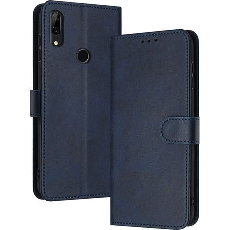 Coque pour Huawei P Smart 2019/Honor 10 Lite Housse en Cuir PU Flip Pochette Portefeuille[Etui à Rabat]Magnétique Étui (Bleu) D776 (1/5)