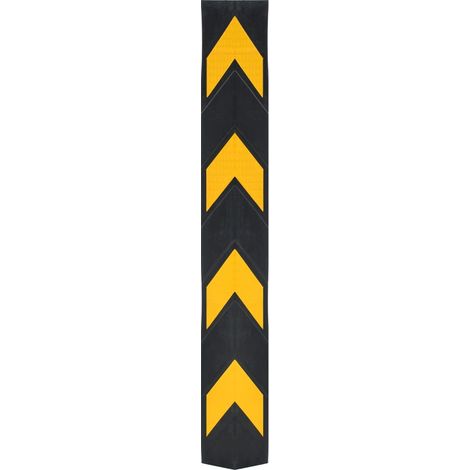 vidaXL Protezioni Angolari Riflettenti 5 pz in Gomma 80 cm