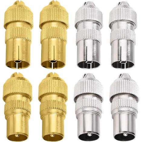Metal Coaxial Connector for TV Antenna Female and Male Plug RF Coaxial Cable for RF Cable