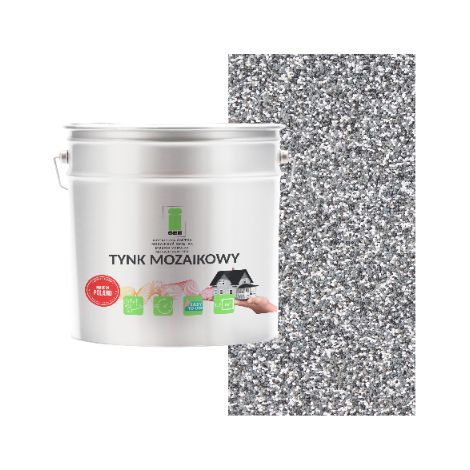 Enduit mosaïque résine gris 7 kg – Résistant au gel – Application intérieure et extérieure – Haute résistance aux intempéries