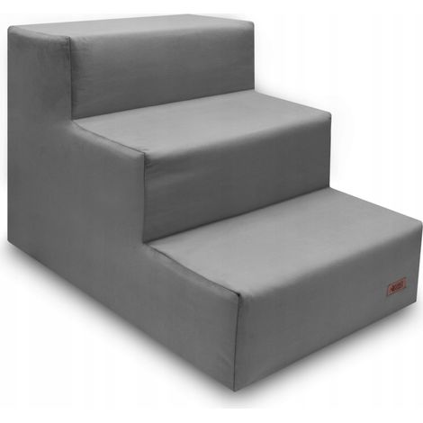 Escaleras para perros para sofá y cama bulldog gris york HUGGY DOGGY Climber M (1/5)