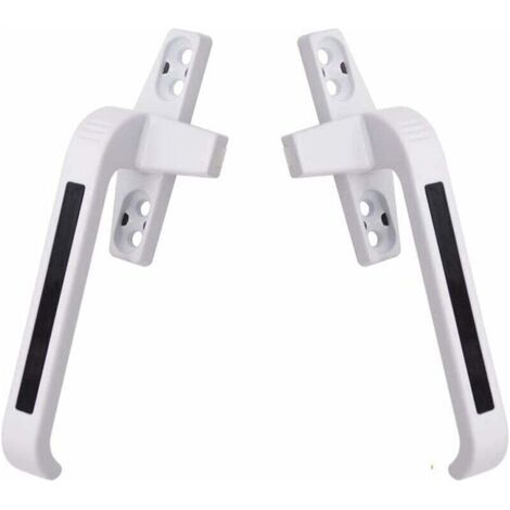 [JAMAIS UTILISÉ] Poignée de fenêtre, poignée gauche et droite, alliage d'aluminium, poignée de porte battante, serrure de fenêtre, poignée de fenêtre coulissante, - Blanc, (1/4)