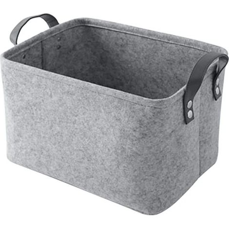 Aufbewahrungskorb aus Filz, Wäschekorb mit Griffen, Kleiderschrank-Organizer-Box, Aufbewahrung für Kleidung, Handtücher und Bettwäsche (1/5)