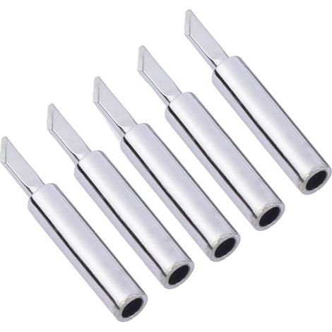 5 Pièces Panne à Souder 900M-T-SK, Pointe de Fer à Souder de Remplacement, Pointes de Soudure Alliages Plaqué Nickel, Applicable pour Hakko,Station de Reprise de Soudure Conseils Soudage Outil (1/5)