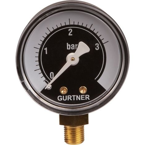 Manomètre gaz radial - 0 à 3 bar