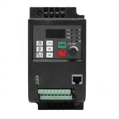 Convertisseur de fréquence VFD 0,75 kW, entrée monophasée 110 V vers sortie triphasée 220 V, contrôleur de puissance à vitesse variable pour moteur (1/5)
