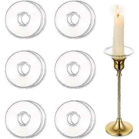 12-teiliges Set aus Glashülsen, Tropfschutz und Ringen für konische Ständer (1/5)