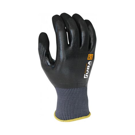 Guante de trabajo nylon/nitrilo Negro Talla 6 JUBA