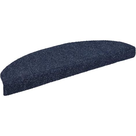 Maison Exclusive - Tappetini per scale autoadesivi 10 pz 65x21x4 cm blu semicircolari grandi
