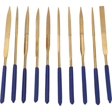Lot de 10 limes diamantées, lames trempées antirouille et anticorrosion, kit d'aiguilles à haute efficacité (1/5)