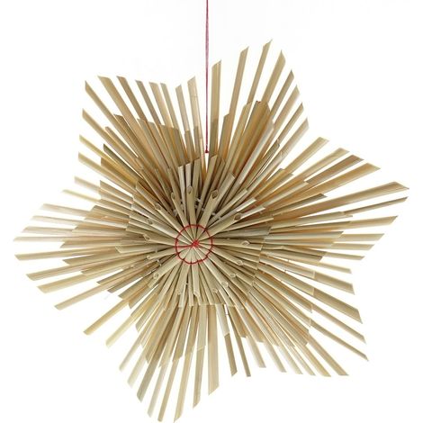Riffelmacher Weihnachtsdeko Strohstern Natur in 3D Optik Ø 22 cm (1/2)