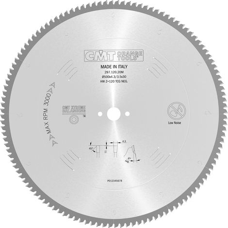 Sierra circular HW 500x4/3.2x30 z120 tcg -6°neg CMT