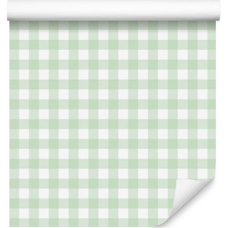 Tapete mit Stoffmuster, Weiß und Mintgrün, für Wohn- und Schlafzimmer, 50 x 1000 cm (1/5)