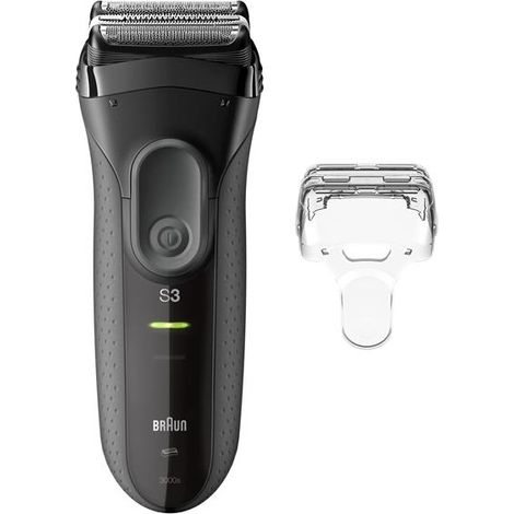 Afeitadora eléctrica recargable e impermeable, gris - 3-3000S - Braun - (1/3)