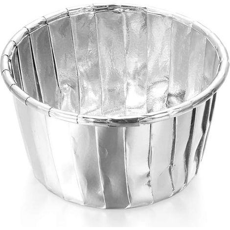 Cupcake Wrappers Party Supplies Outils Or Argent patisserie Gateau Liner Muffin de Cuisson Sertissage Cas Moule gateau Coupes Papier (50pcs, Argent) (1/5)