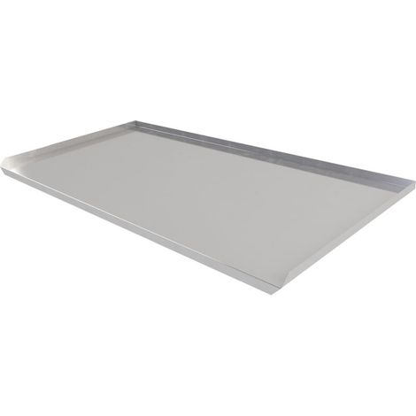 Plan de travail en acier inoxydable résistant aux acides 55 x 100 cm, planche à pâtisserie avec bord recouvert (1/4)