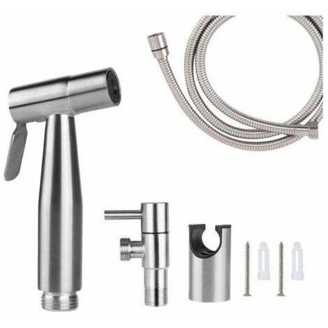 Douchette WC Vaporisateur Bidet Pulvérisat 150 cm,brossée (1/5)