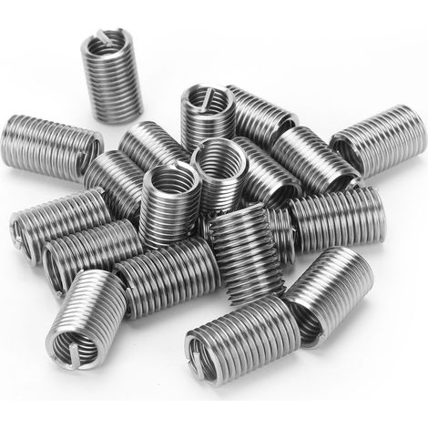 Insert filetage mâle femelle réducteur 20 pièces, écrou de réparation en acier inoxydable M12-13x2,5D, outil de vissage pour taraudage, kit de restauration filetée. (1/5)