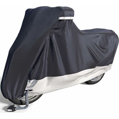 Motorradabdeckung für den Innen- und Außenbereich [Größe XL] Wasserdichte Rollerabdeckung, für den Winter, schützt den Lack und ist hitzebeständig (245x10x5x125cm) (1/5)