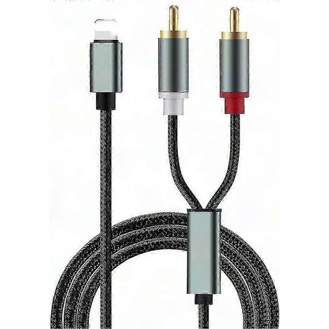 Câble adaptateur téléphone vers RCA Lotus pour liaison ampli et enceinte, connexion audio pro, cordon jack vers cinch, compatible chaîne Hi-Fi (1/5)