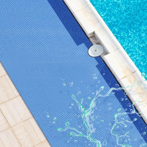Tapis de piscine antidérapant pour hors sol, tapis terrasse et d'escalier natation Bleu 0.9x3m (1/5)