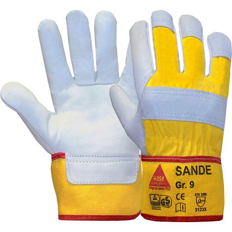 Hase SANDE, Arbeitshandschuh aus Rindnarbenleder, Größe 7 12 Stk