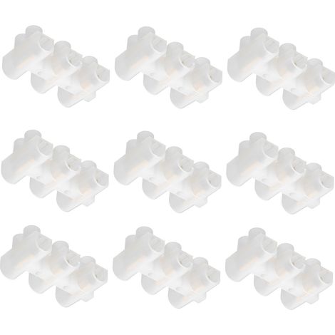 Lot de 50 borniers ignifugés traversants 30 A, fournitures industrielles, 3 entrées, 3 sorties (1/5)
