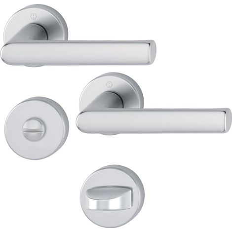 HOPPE® Drückergarnitur mit Rosetten Hamburg 1700/42KB/42KBS, Aluminium, 11907940