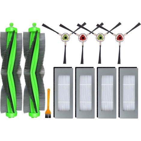 Replacement Cleaning Accessory Set for iRobot Roomba Combo 113 R113840 Vacuum Cleaner, Replacement Parts for Robot Sweeper, 2 Roller Brushes + 4 Filters + 4 Side Brushes (1/3)