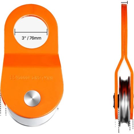 Seilrolle, Schwerlaststahl, 22000 lbs Bruchlast, 10T (1/2)