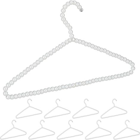 10x set perle coat hangers