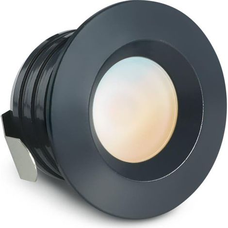 Einbaustrahler Mini flach Torino 3W IP44 durchverbindbar - Lichtfarbe: CCT 2700K-5500K - Farbe: anthrazit RAL 7016