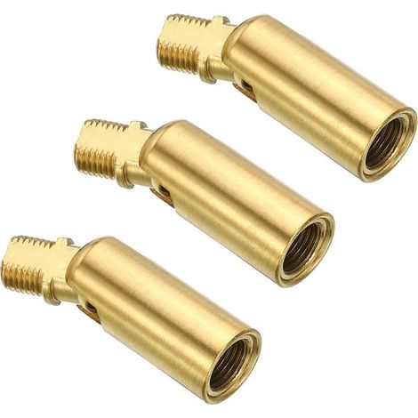 180 Degré Incliné Plafond Lumière Adaptateur, 3 Paquet M10 Fil Lustres Plafond Pendentif Éclairage Adaptateur pour Angle ou Irrégulier Plafond, Cuivre (1/5)