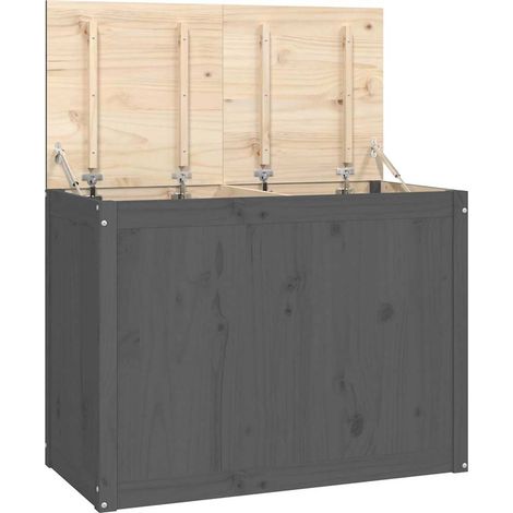 Maison Exclusive - Wäschetruhe Grau 88,5x44x66 cm Massivholz Kief (1/5)