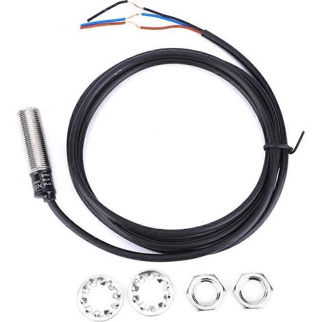 BERM PR12-2DN Näherungsschalter, induktiv, 3-Draht, NO-NPN-Sensor, 10–30 V DC, 2 mm Erfassungsabstand