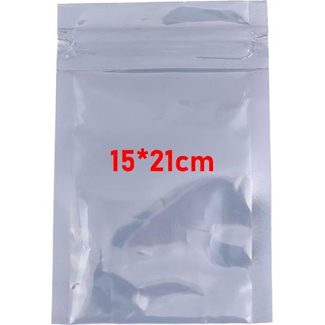 Lot de 100 sacs anti-statiques ESD - 5 tailles - Blindage anti-statique - Ziplock - Réutilisables - Pour appareils électroniques - 100 x 6 x 9 cm/8 x 12 cm/10 x 15 cm/15 x 21 cm/21 x 23 cm (1/5)