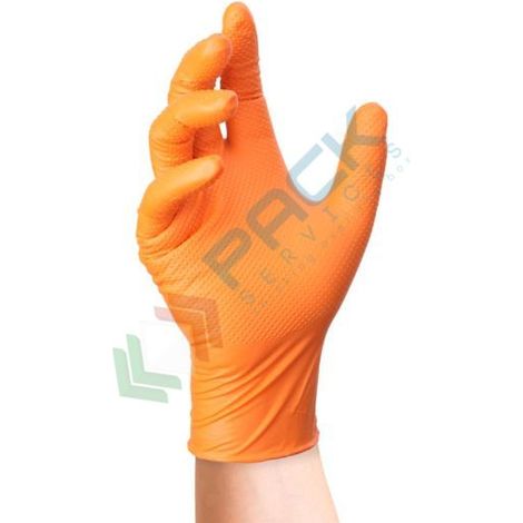 GUANTI IN NITRILE ARANCIONE TG.XL (PZ.50)  CF 1 (1/2)