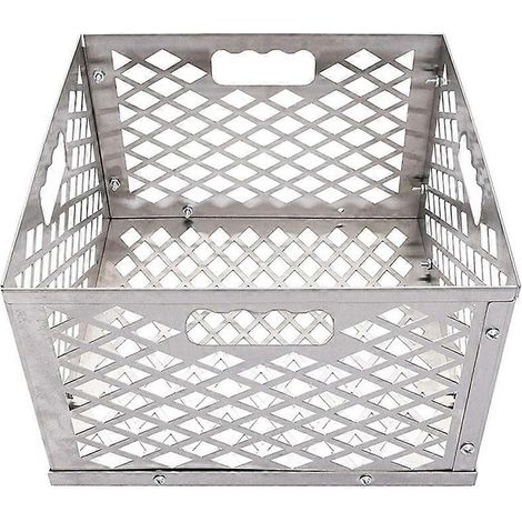 Panier à charbon pour fumoir décalé, panier à charbon argenté (1/5)