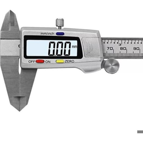 Numéro électronique en acier inoxydable à grand écran montrant le ruban adhésif 0-150 mm outil de mesure de qualité industrielle de (1/5)