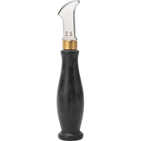 Crémaillère à Cuir en Acier Inoxydable 304 avec Manche en Santal, Design Ergonomique et Finition Polie Miroir pour Coupe Précise de 2.5mm (1/5)
