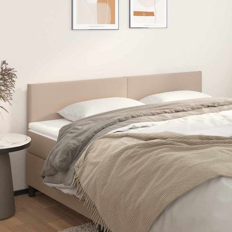 vidaXL Cabeceros capuchino 200x5x78/88 cm cuero sintético (1/5)